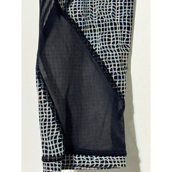 Lululemon Leggings Womens Speed Tight V Fall Net Activewear Sporty White/Black - Picture 3 of 8